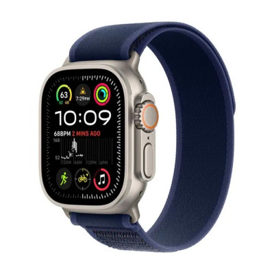 Apple Watch Ultra 2 GPS + Cellular 49MM Natural Titanium Case With Blue Trail Loop - M/L | MX4L3QA/A